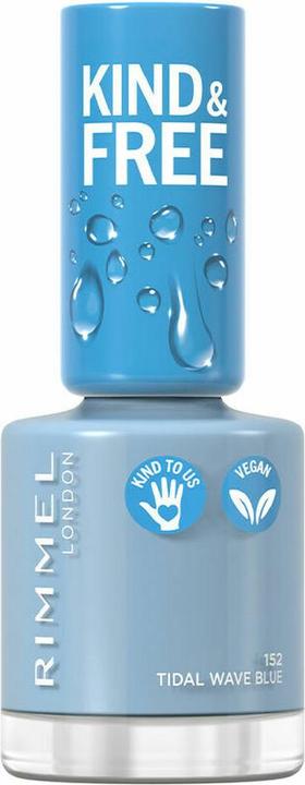 Rimmel London RIMMEL Kind & Free Clean Nagellack 152 Tidal Wave Blau 8ml (152-Tidal Wave Blue, Farblack)
