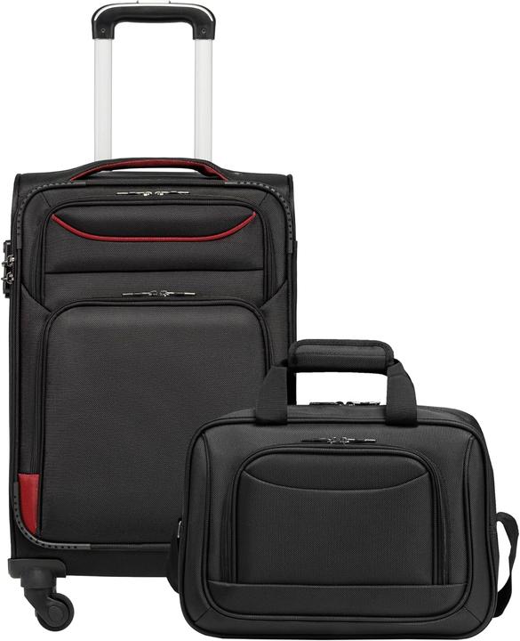 Coolife 2-teiliges Handgepäck-Set mit Umhängetasche (20 l, Handgepäck (bis 50l))