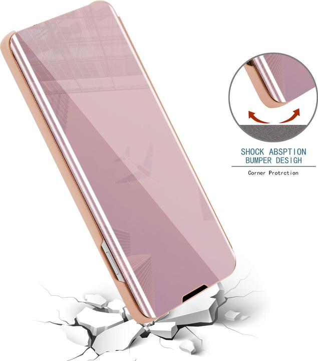 Immagine prodotto Cadorabo Copertina per specchietto retrovisore Smart View a libro (Apple iPhone 12, Realme 12 Pro+)