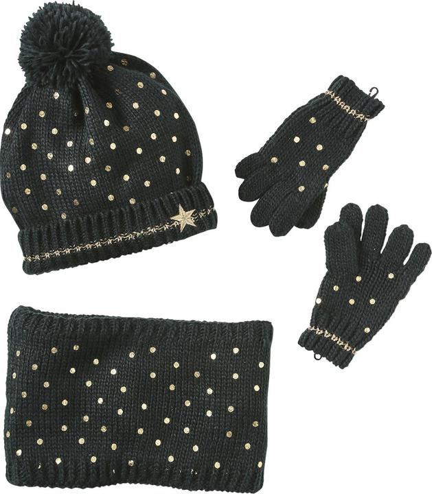 Produktbild Vertbaudet Mädchen Weihnachts-Geschenkset: Mütze, Rundschal & Fingerhandschuhe