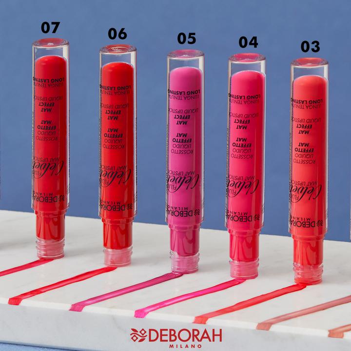 Immagine prodotto Deborah Milano Rossetto Fluido Velvet Mat Rosso Scuro (14)