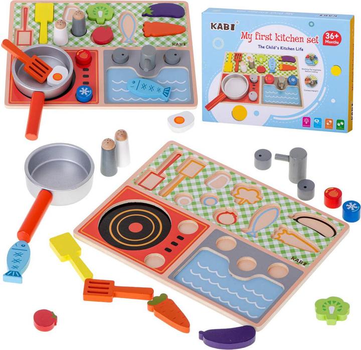 Produktbild Ikonka Kinderküchenteller mit Schneidebrett