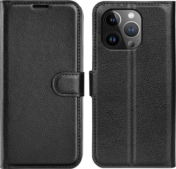Image du produit Cover-Discount iPhone 15 Pro - Étui en cuir noir (Apple iPhone 15 Pro)