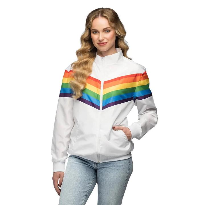 Immagine prodotto Boland 80er Jahre Trainingsjacke Vintage Rainbow Frau (S, M, L, XL, XXL)