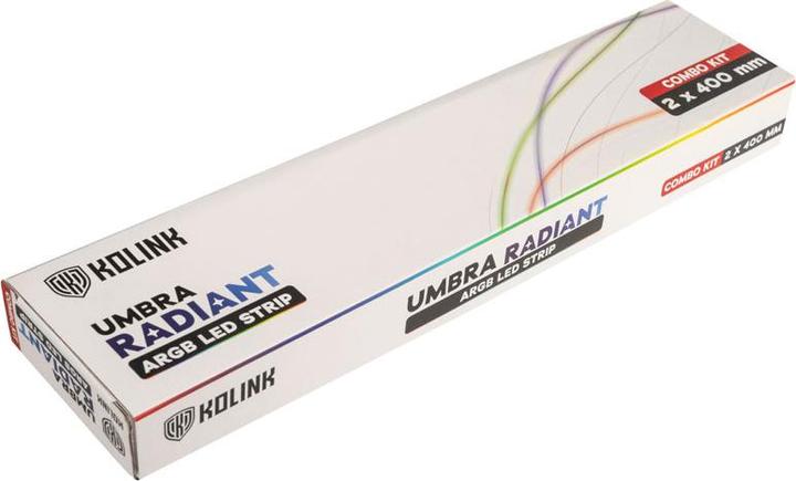 Actual product image Kolink Umbra Radiant ARGB LED Strip Combo Kit - 2 x 400mm (RGB)