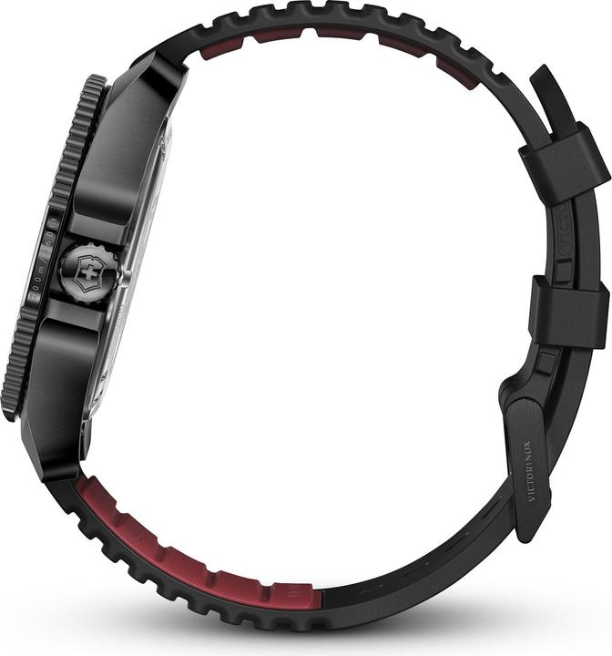 Image du produit Victorinox Journey 1884, Montres de plongée, Montres Homme, 43 cm, Cadran noir, Bracelet noir, caoutchouc (Montre de plongée, 43 mm)