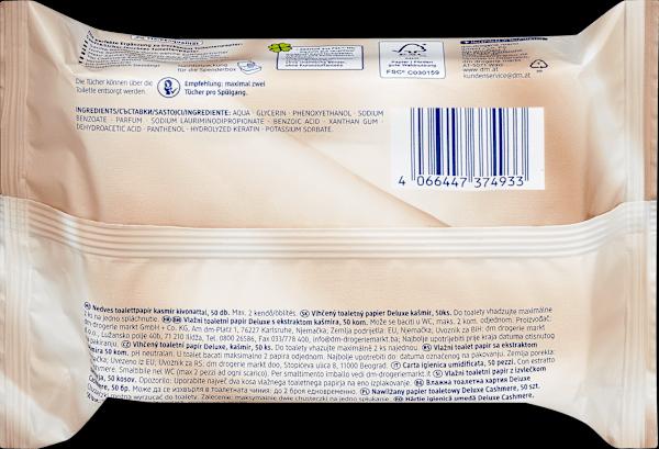 Produktbild dm Sanft&Sicher Feuchtes Toilettenpapier Deluxe Cashmere Nachfüllpack