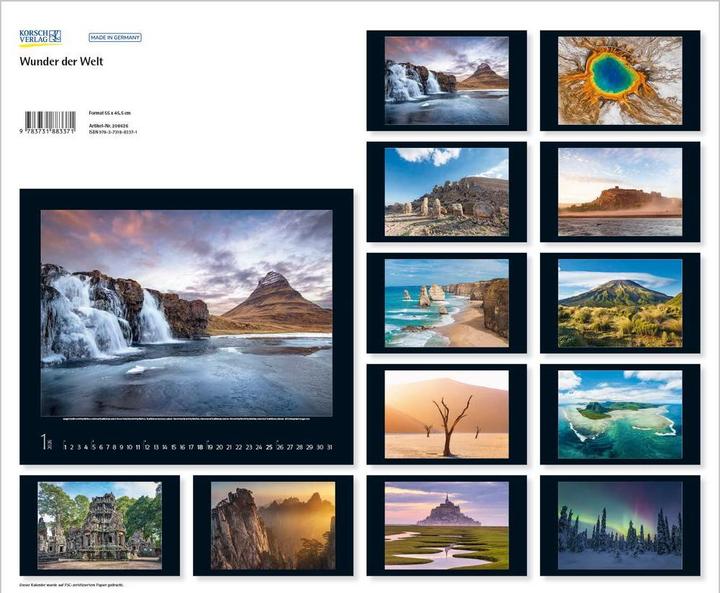 Verlag Bildkalender Wunder-Welt 2026, Papierformat: Kein (Deutsch)