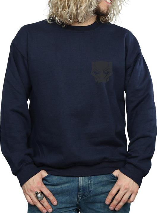 Image du produit Mens Black Panther Black on Black Chest Print Cotton Sweatshirt (L)