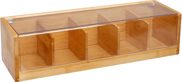 Actual product image 5Five Bamboo storage box with 5 compartments