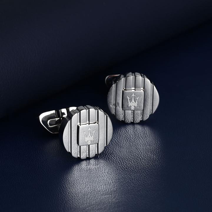 Actual product image Maserati Engraved Trident cufflinks (Stainless steel)