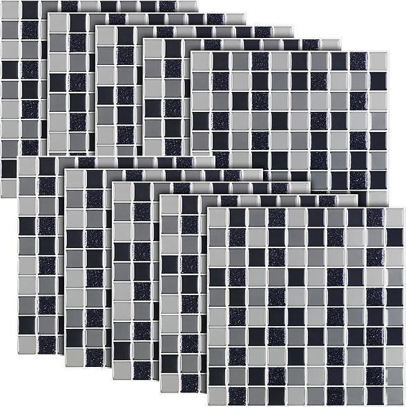 Produktbild Infactory Selbstklebende 3D-Mosaik-Fliesenaufkleber, 3er-Set (26 x 26 cm)