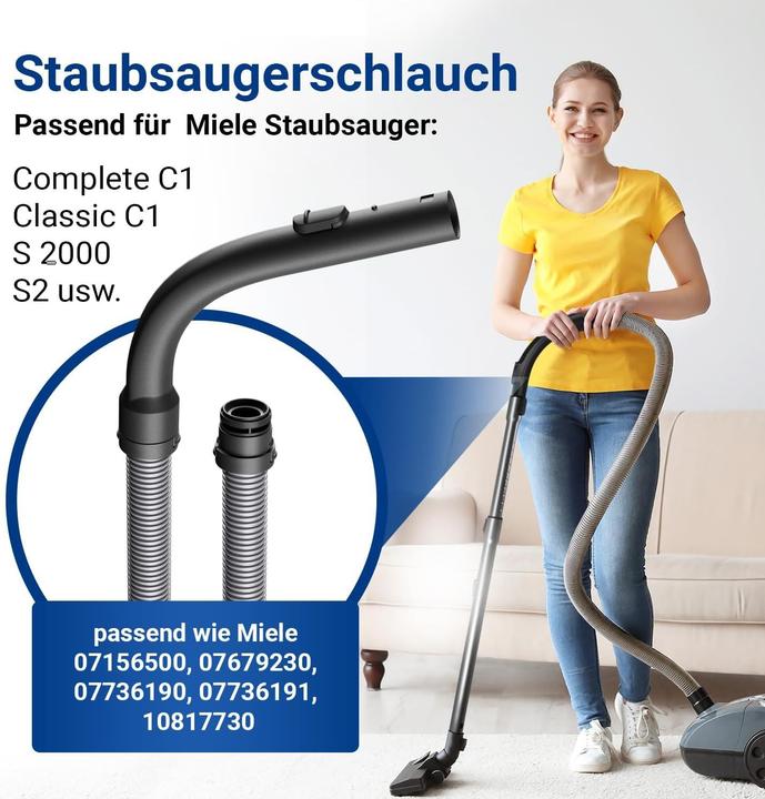 Produktbild Vioks Staubsaugerschlauch mit Handgriff für Miele Bodenstaubsauger