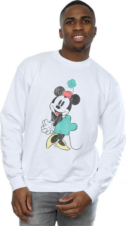 Actual product image Disney Mens Minnie Mouse Shamrock Hat Sweatshirt (S)