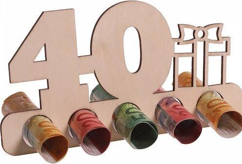 Immagine prodotto Trendcompany Regalo in legno per soldi - 40° compleanno