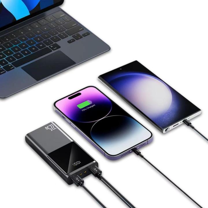 Actual product image Tech-Protect Powerbank PB13 20000mAh 22.5W 2x USB-A / USB-C / Lightning with USB-C / USB-A cable - g (20000 mAh, 22.50 W)