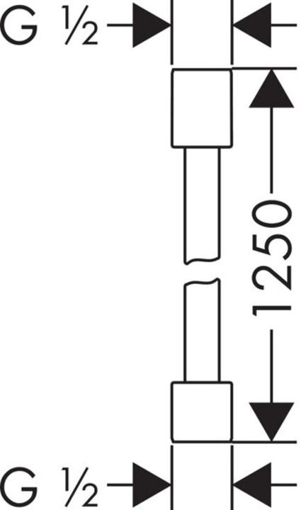Produktbild hansgrohe Axor Metalleffekt Brausenschlauch 1,25m (125 cm)