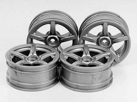 Image du produit Tamiya Arched 5-Spoke Wheels 4pcs silver (26mm +2)