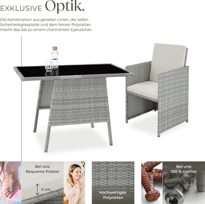 Immagine prodotto tectake Salottino in rattan Losanna