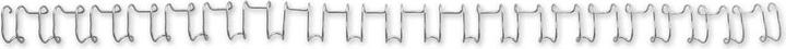 Image du produit GBC Fil de dos pour reliure, 8 mm, 21 anneaux, argent