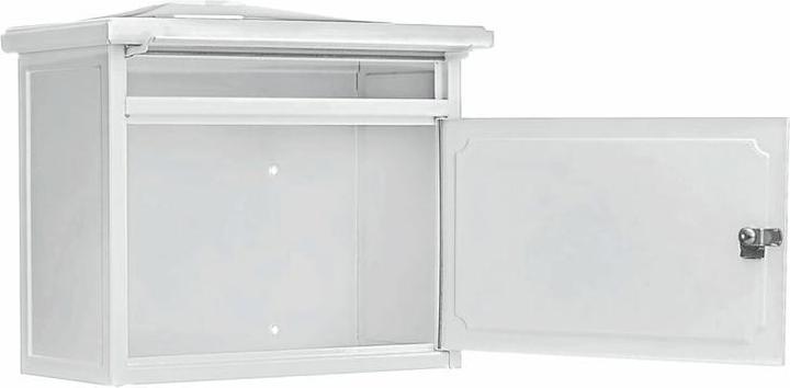 Actual product image Burg Wächter Galvanised steel letter box WxHxD 345/410/205 mm Copenhagen 882 white with flap