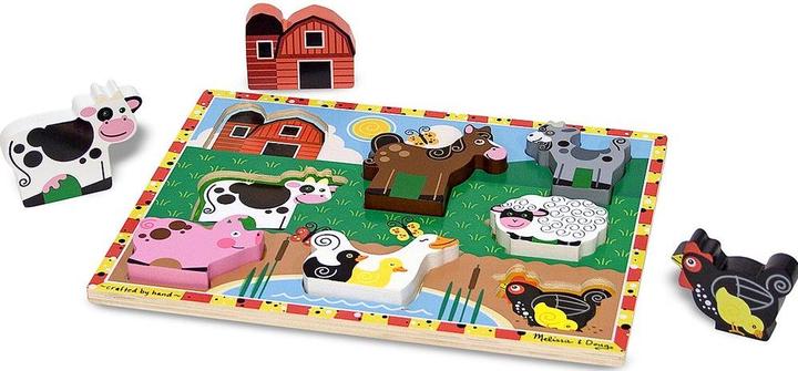 Actual product image Melissa & Doug Encastrement Ferme (fr-de-en-es) (7 pieces)