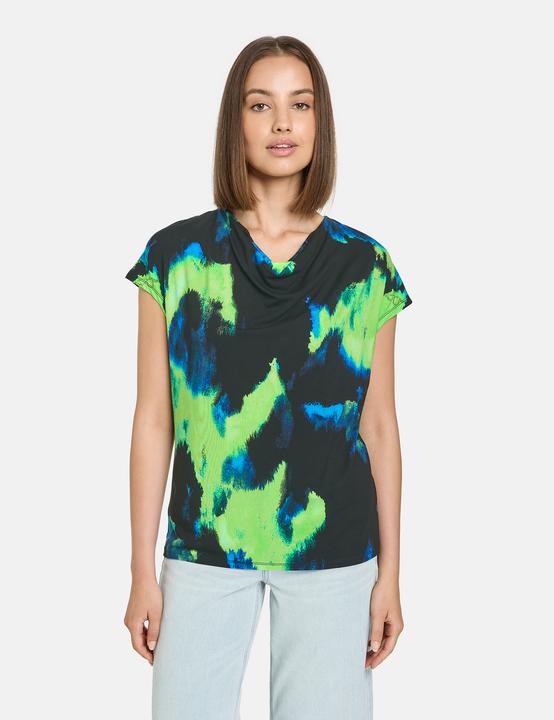Produktbild Taifun Kurzarmshirt mit Wasserfallausschnitt T-Shirt Kurzarm Rundhals - 62948 (42)