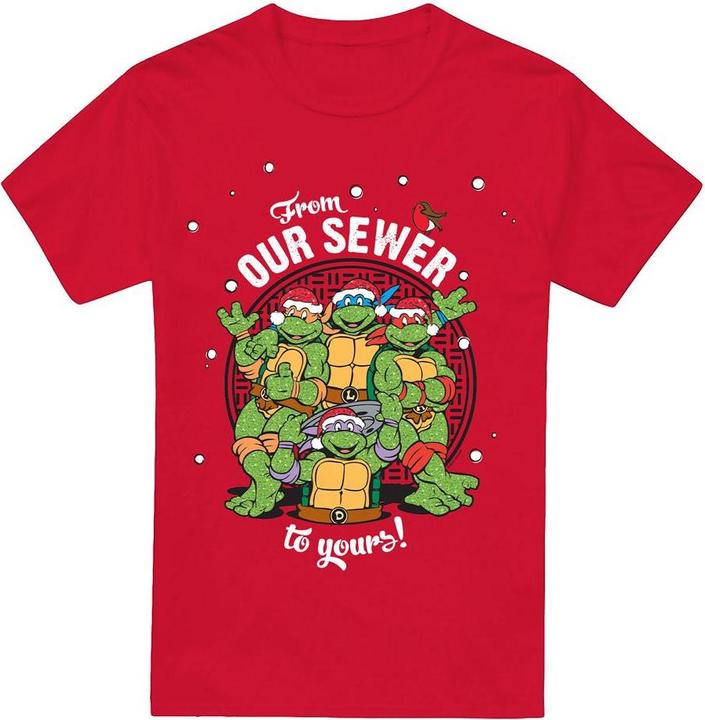 Teenage Mutant NT Merry Christmas From Our Sewer TShirt (M)