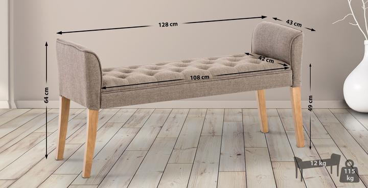 Immagine prodotto CLP Chaiselongue Cleopatra, antico-luce, tortora (128 cm)