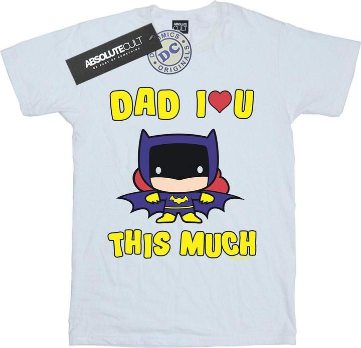 Actual product image Girls Batman Dad I Love You This Much Cotton T-Shirt (140, 146)