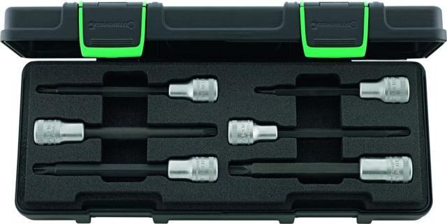 Actual product image Stahlwille Set of screwdriver bits for Torx® 1/2 inch square drive 6-piece set, long