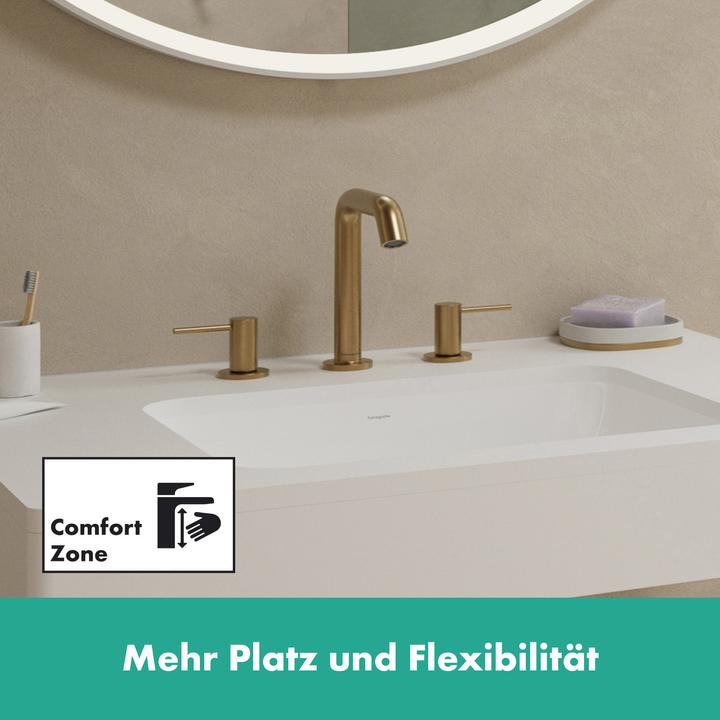 Actual product image hansgrohe Tecturis S 3-hole basin mixer 150, 139 mm projection, 73330