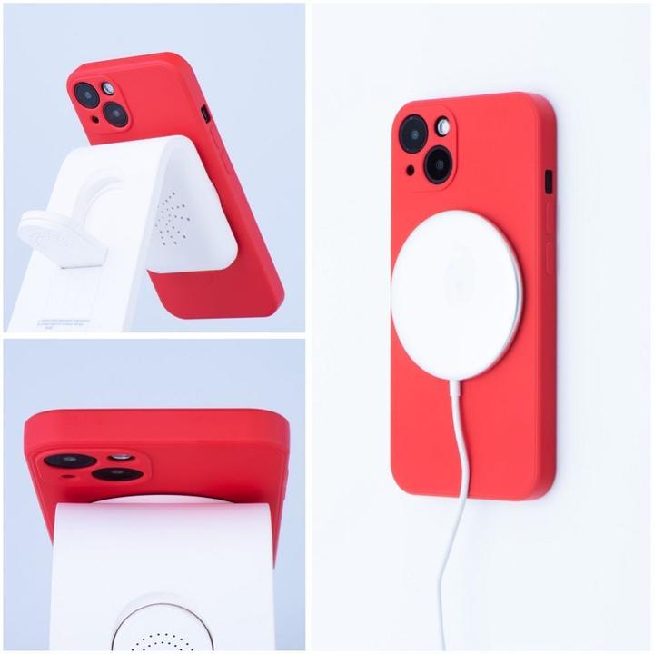 Image du produit OEM Back panel cover SILICONE MAG COVER case compatible with MagSafe for SAMSUNG S25 Plus red