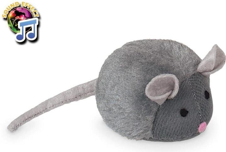 Produktbild Nobby Katzen-Spielzeug Maus mit Stimme, 15 cm, Grau (Plüschspielzeug Katze)
