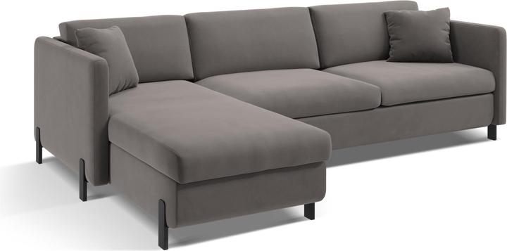 Actual product image Micadoni Velvet Left Corner Sofa With Bed Function, "Gloria", 4 Seats, 260x170x80Made in Europe (Corner sofa)
