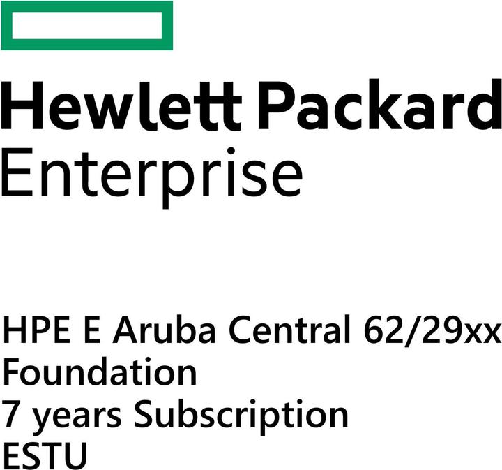 HPE E Aruba Central 62/29xx, Foundation, 7 years, Subscription, E-STU (16 Dispositifs)