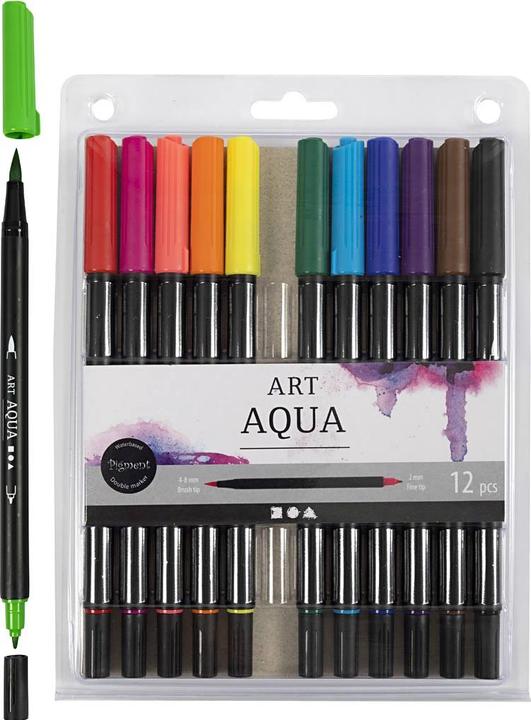 Image du produit Creativ Company Feutre de coloriage Art Aqua 12 pièces (Multicolore, 8 mm, 12 x)