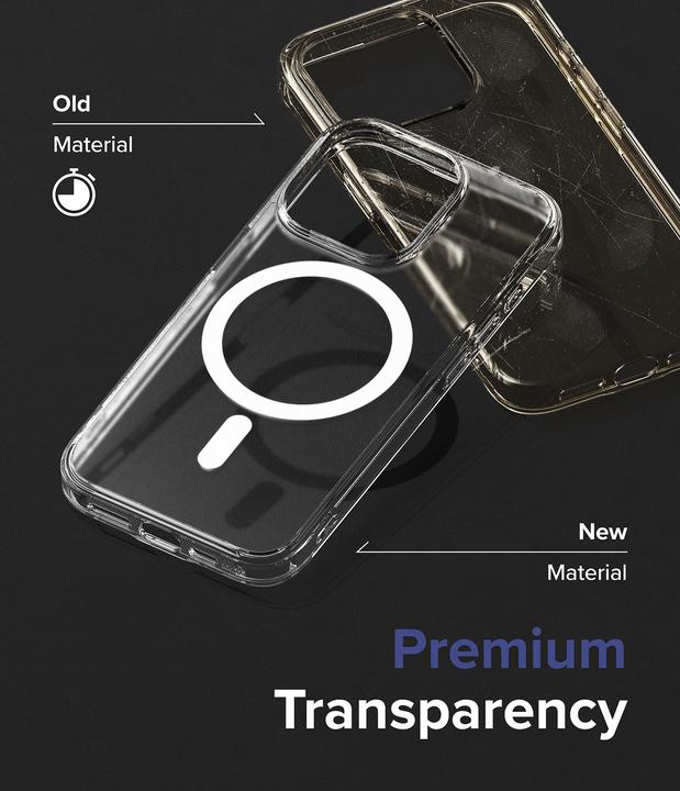 Actual product image Ringke iPhone 15 Pro Case Fusion Magnetic Matte Clear (Apple iPhone 15 Pro)