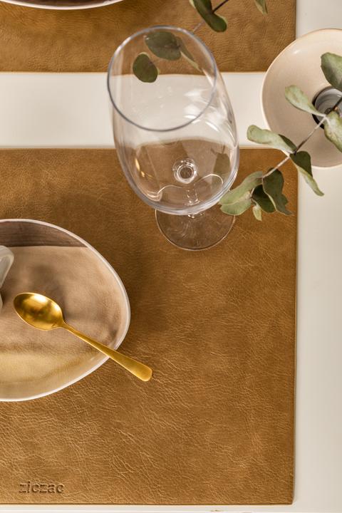 Actual product image Ziczac Placemat square Togo camel (1 x, 48 x 36 cm)