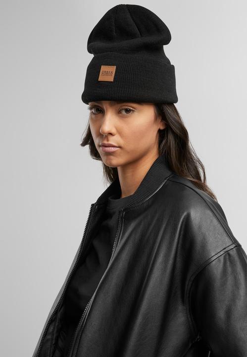 Actual product image Urban Classics Leatherpatch Long Beanie (One size)