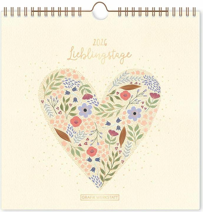 Produktbild Wandkalender quadratisch 2026 Lieblings (20 x 20 cm, Deutsch)