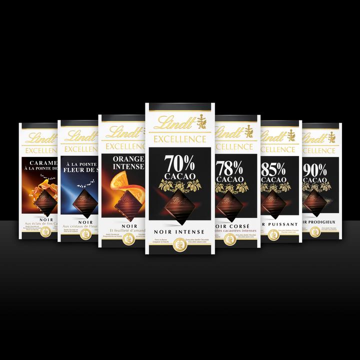 Actual product image Lindt Excellence Dark Lemon & Ginger Chocolate Bar (100 g)