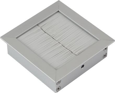Actual product image TecLines TKB001G Table cable aperture split brush seal, grey (Cable hole)