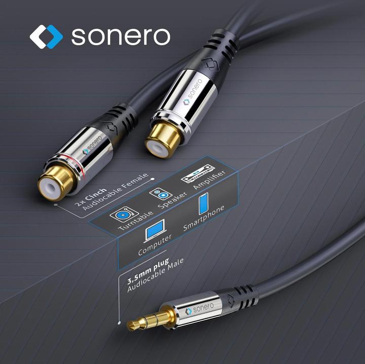 Produktbild Sonero 3.5 mm – 2xCinch (0.25 m, Cinch, 3.5mm Klinke (AUX))