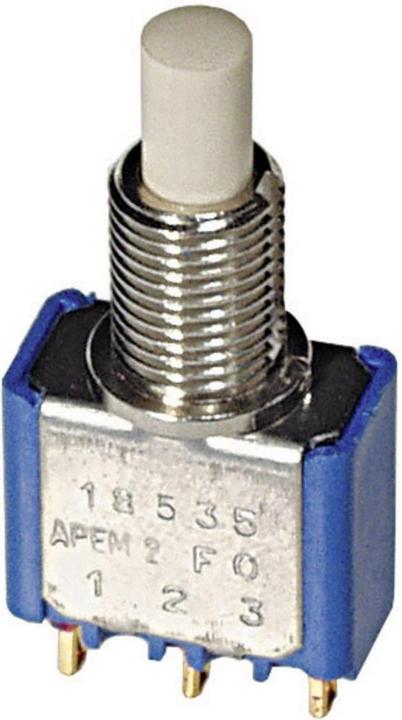 Actual product image APEM DPDT microswitch action pushbuttonswitch