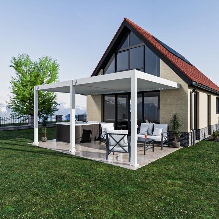Actual product image Weide Wall pergola Deluxe Plus 3.6x5.3m White (360 cm, 530 cm)