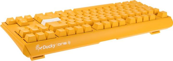 Actual product image Ducky One 3 Yellow TKL Gaming Keyboard, RGB LED - MX-Blue (US) (US, Cable)