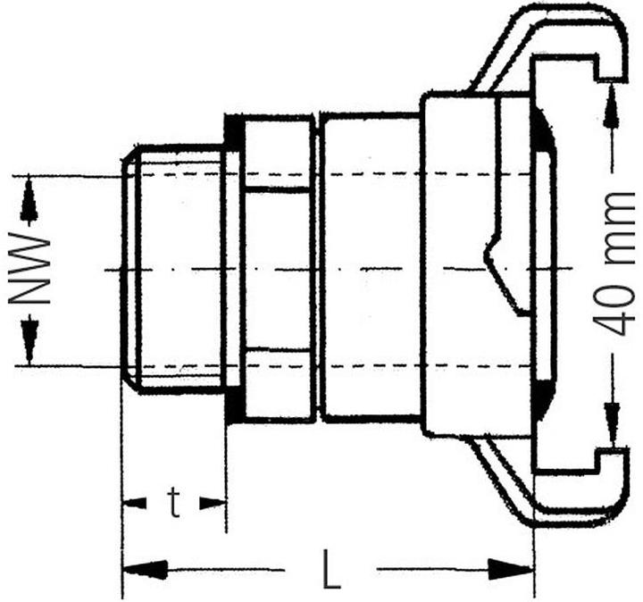Productafbeelding Karasto Schroefdraadstuk GEKA plus 2000 messing buitendraad G 1/2 ″ draaibaar
