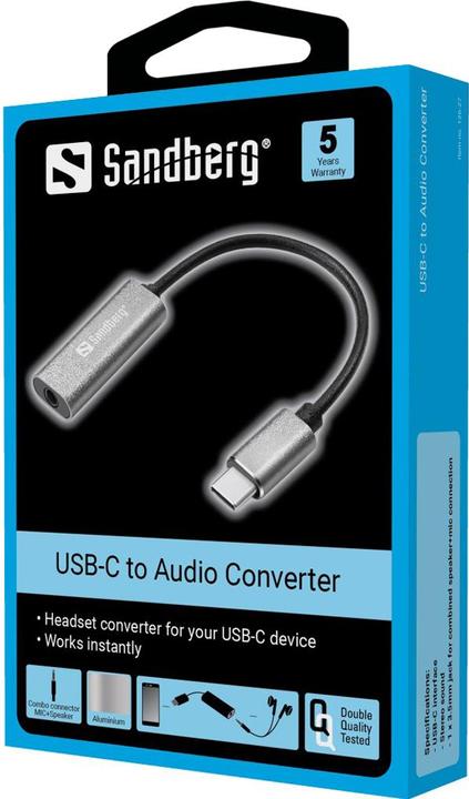 Produktbild Sandberg Adapter USB-C auf Klinkenstecker (USB Typ-C, 140 cm)