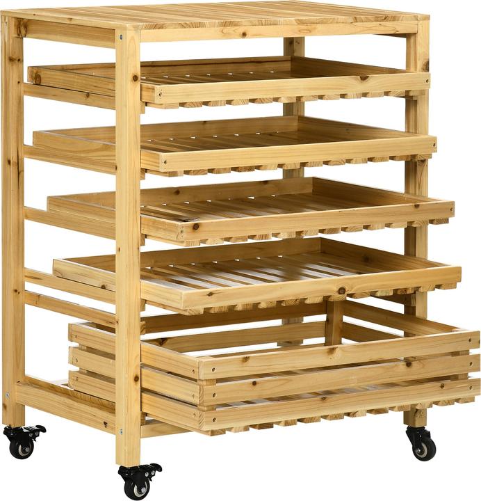 Actual product image Outsunny Fruit & vegetable shelf with castors